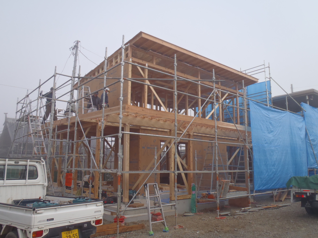 Ｎ様邸　建て方が完了しました